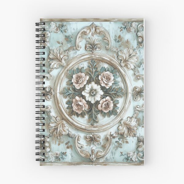 Item preview, Decorative vintage design flowers in teal tones designed and sold by Osintown.