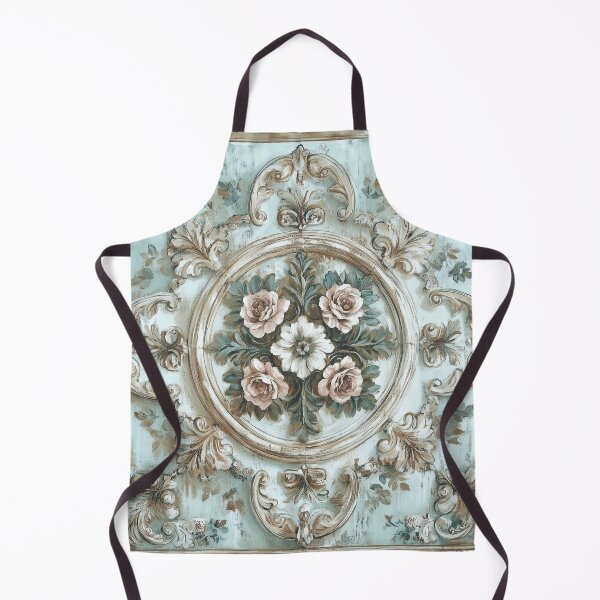 Item preview, Decorative vintage design flowers in teal tones designed and sold by Osintown.