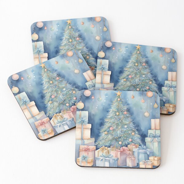 Item preview, BlueTrees , Christmas Tree Farm, Christmas Tree Path, Cute Winter Christams Happy Holidays designed and sold by KolorellaS.