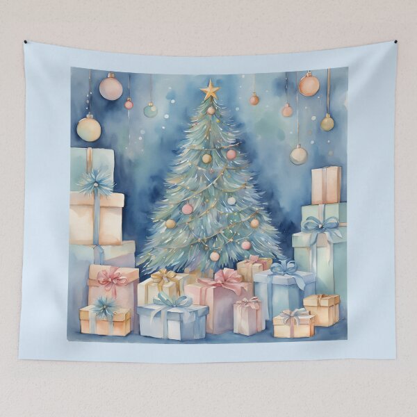 Item preview, BlueTrees , Christmas Tree Farm, Christmas Tree Path, Cute Winter Christams Happy Holidays designed and sold by KolorellaS.