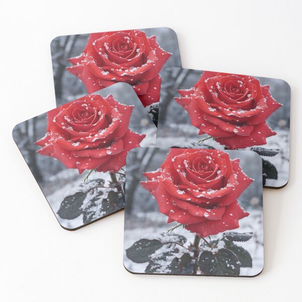 Item preview, Snowy Red Rose designed and sold by M-Y-A-R-T-.