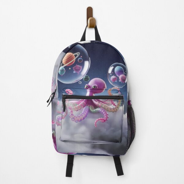 Item preview, Cosmic Octopus Floating Amongst Planets Surreal Art Design designed and sold by ART ATTACK ZONE.