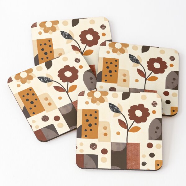 Item preview, Mid-Century Geometric Floral Pattern designed and sold by Soul-Sparks.