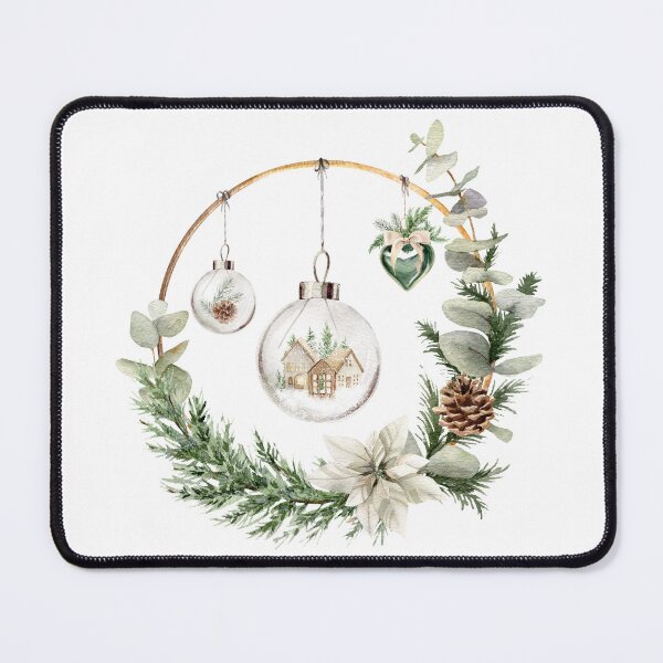 Item preview, Christmas Boho Wreath with hanging decorations designed and sold by Chestnut Falls Studio.