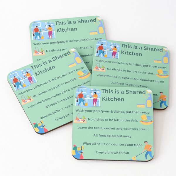 Item preview, This is a Shared Kitchen; Shared Kitchen Rules Sign  designed and sold by Rumfluff.