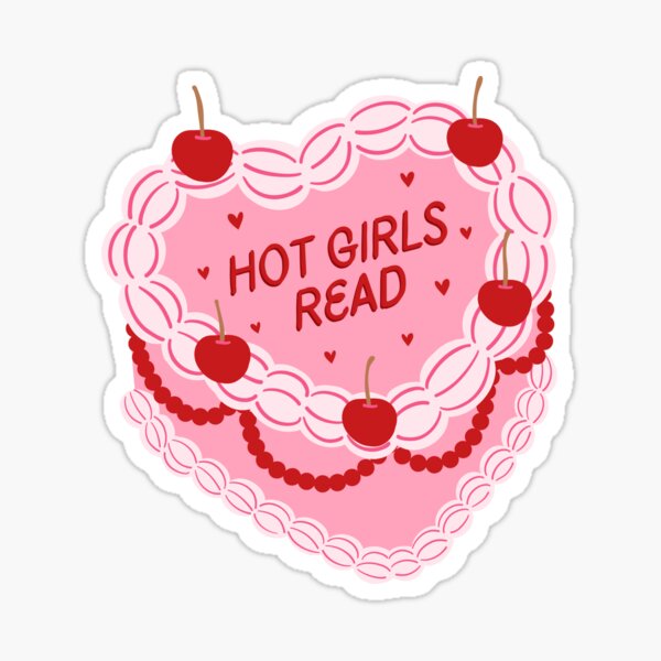 Artikel-Vorschau von hot girls read pink cake bookish , designt und verkauft von catdiasart.
