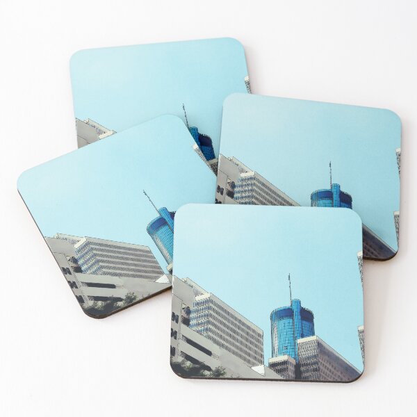 Item preview, Atlanta Skyline with Westin Tower - Vintage Urban Illustration Wall Art Print designed and sold by FraireDesign.