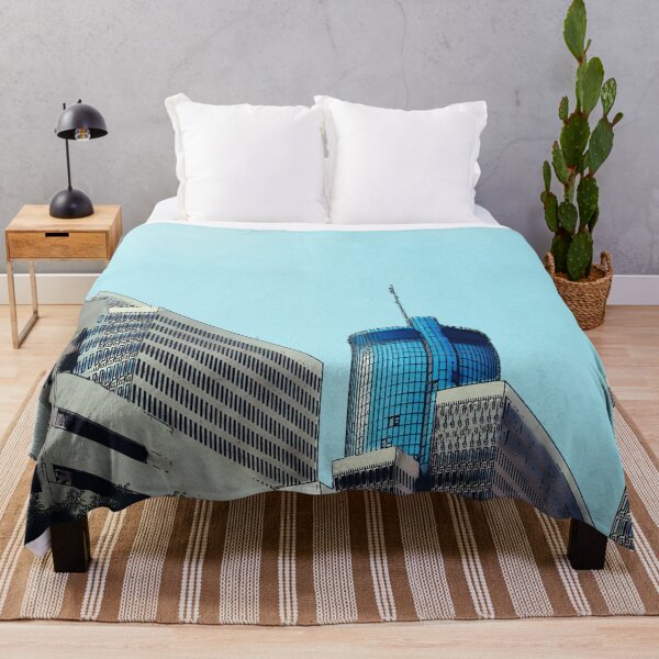 Item preview, Atlanta Skyline with Westin Tower - Vintage Urban Illustration Wall Art Print designed and sold by FraireDesign.