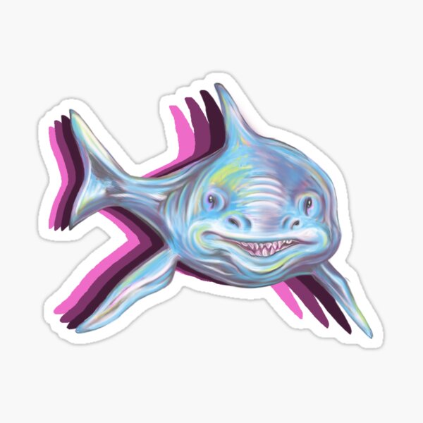 Mischievous Shark Sticker