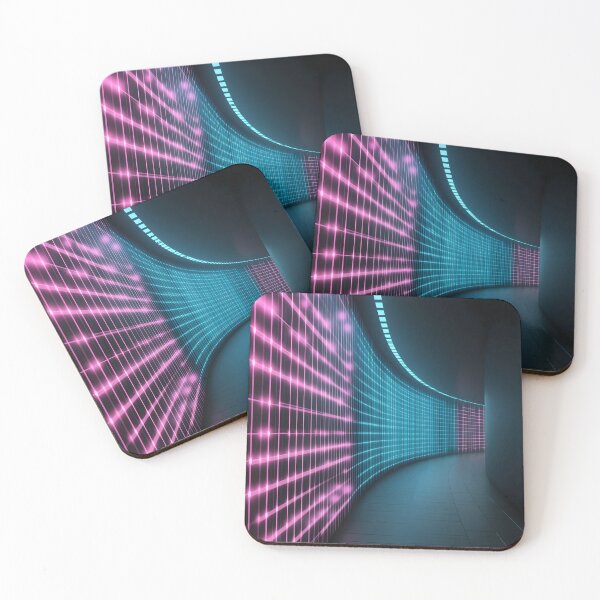 Item preview, Neon Grid Curved Wall designed and sold by Soul-Sparks.