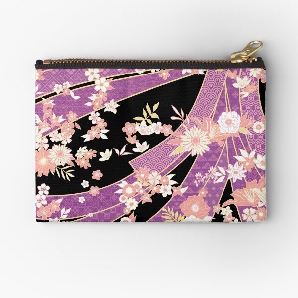 Item preview, Floral Mix Kimono Pattern Violet Pink designed and sold by urrin DESIGN.