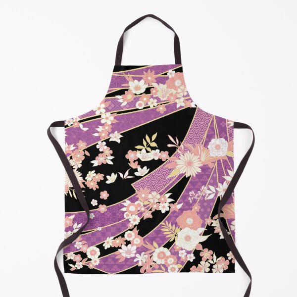 Item preview, Floral Mix Kimono Pattern Violet Pink designed and sold by urrin DESIGN.