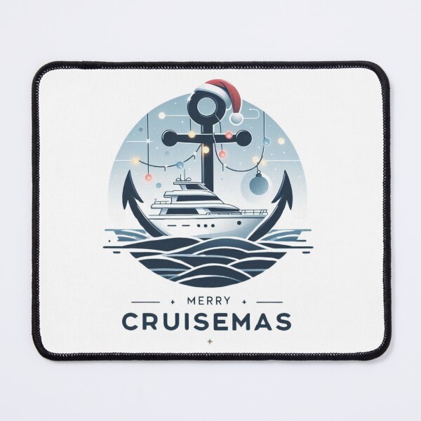 Item preview, Merry Cruisemas Nautical Holiday Theme with Anchor and Yacht designed and sold by Bankza.