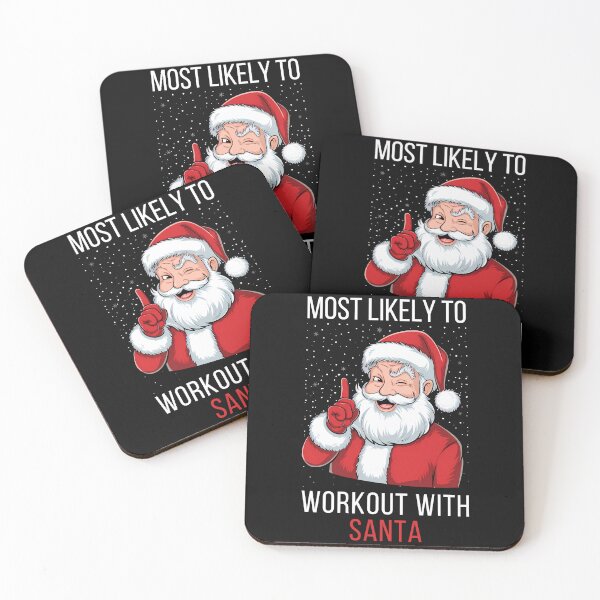 Item preview, Most Likely To Workout With Santa Christmas designed and sold by ManiaGrania.