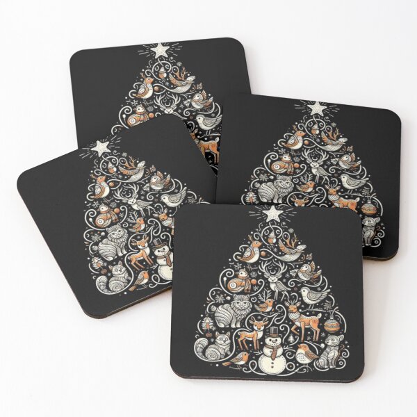 Item preview, Snowman and woodland animals Christmas tree  designed and sold by Wicca and mythical creatures .