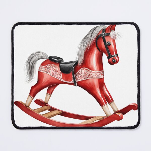 Item preview, Red Rocking Horse Christmas Horse Vintage Red Pony designed and sold by KolorellaS.