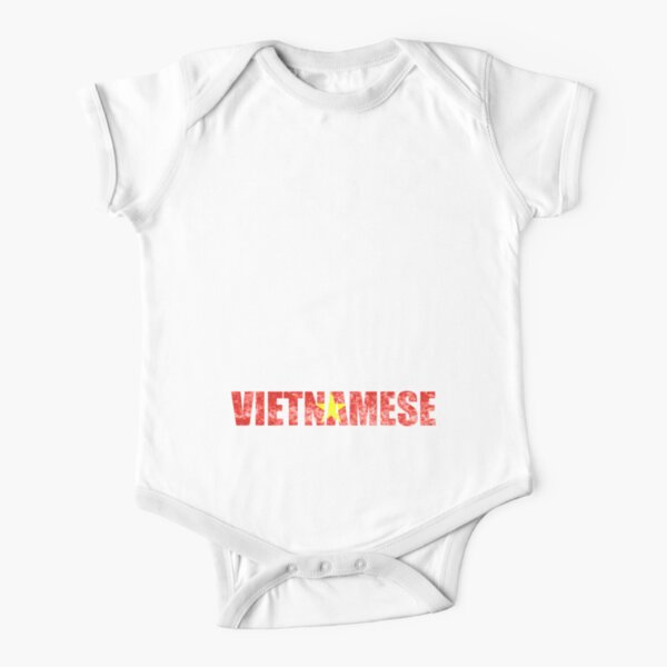 Made In America With Vietnamese Parts Vietnam Flag Funny Baby Onesie Cute One Piece Baby Bodysuit