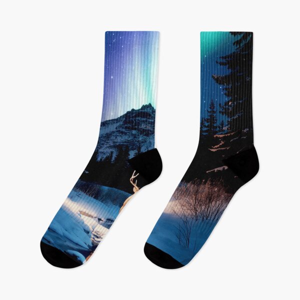 Item preview, Stag Under Northern Lights designed and sold by Exodoi.
