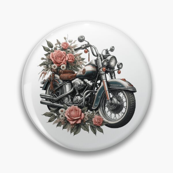 Item preview, Excellent vintage motorcycle with beautiful flowers designed and sold by nicnacc.