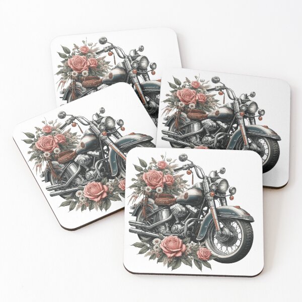 Item preview, Excellent vintage motorcycle with beautiful flowers designed and sold by nicnacc.