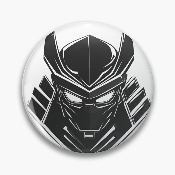Item preview, Black Samurai robot head design designed and sold by KimierArt.