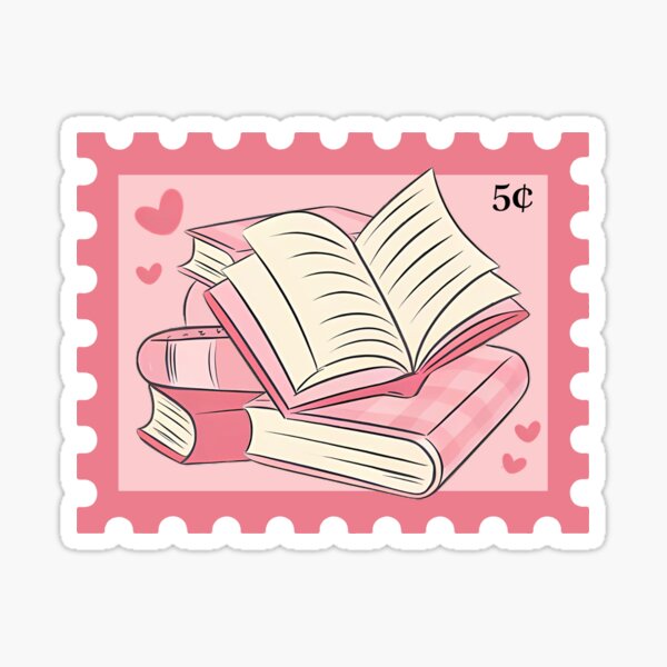 Item preview, Stamp Pink Bookish Book Club Fantasy Book Trope designed and sold by BookWishEra.