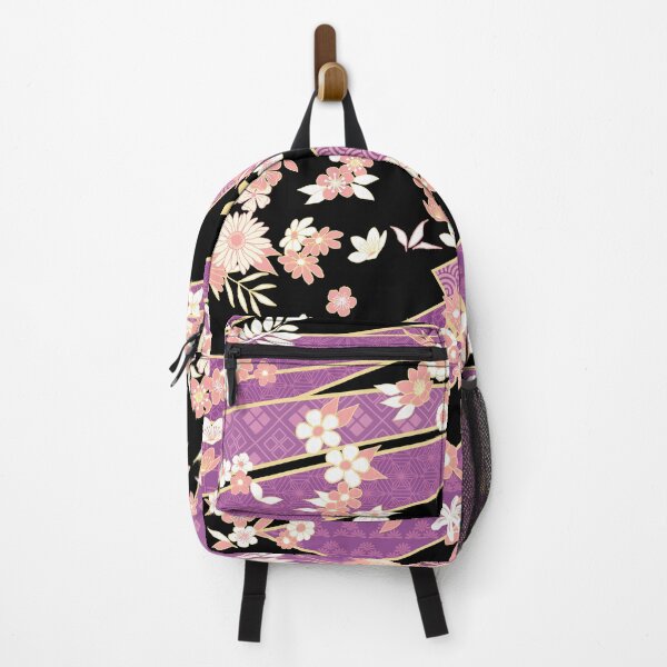 Item preview, Floral Mix Kimono Pattern Violet Pink designed and sold by urrin DESIGN.