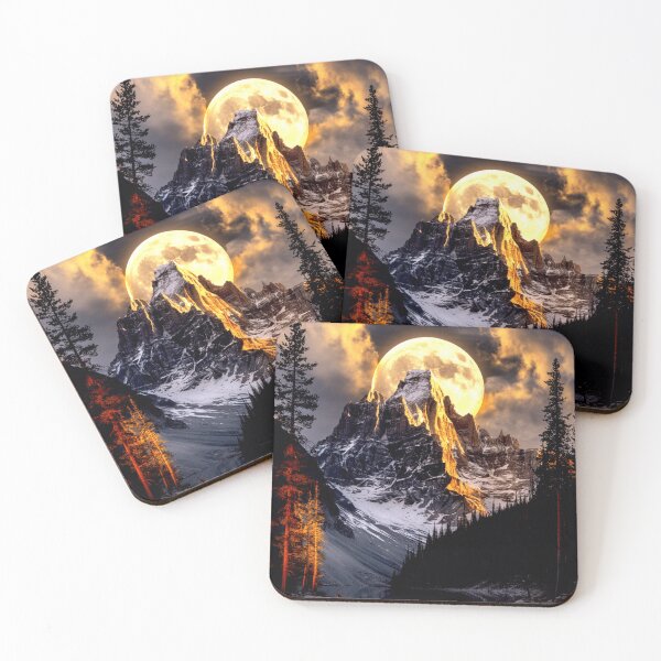 Item preview, Moonrise Over Majestic Peaks designed and sold by Exodoi.