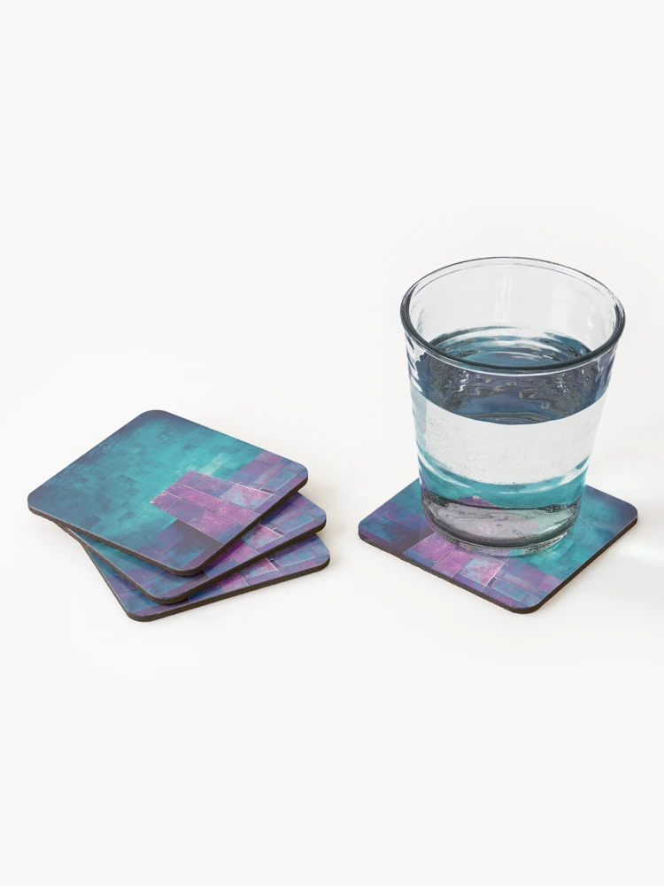Thumbnail 2 of 5, Coasters (Set of 4), Violet Pool Reflection designed and sold by Viktor Surzhko.