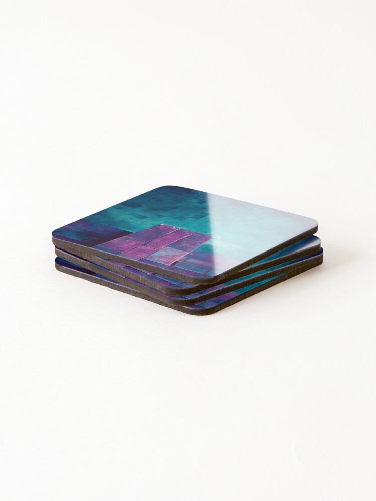 Thumbnail 4 of 5, Coasters (Set of 4), Violet Pool Reflection designed and sold by Dataxe.