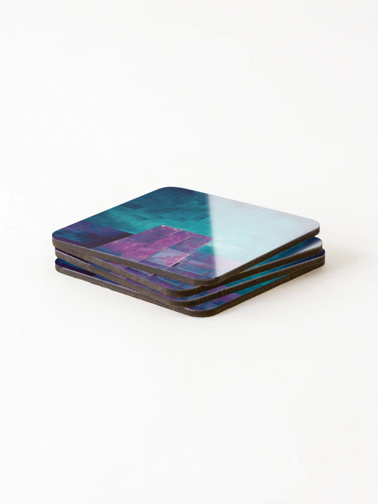 Thumbnail 4 of 5, Coasters (Set of 4), Violet Pool Reflection designed and sold by Viktor Surzhko.