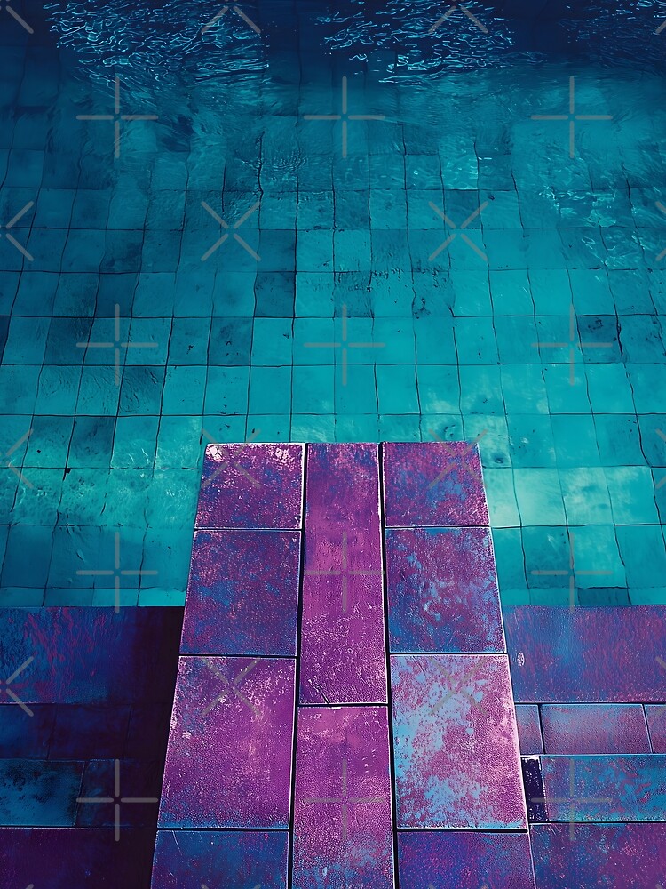 Thumbnail 3 of 3, Scarf, Violet Pool Reflection designed and sold by Dataxe.
