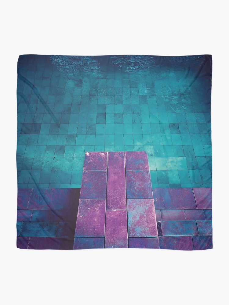 Thumbnail 2 of 3, Scarf, Violet Pool Reflection designed and sold by Viktor Surzhko.
