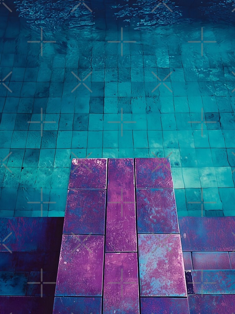 Thumbnail 5 of 5, A-Line Dress, Violet Pool Reflection designed and sold by Dataxe.