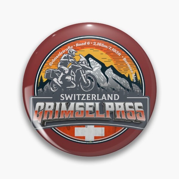 Item preview, Grimsel Pass Switzerland Grimselpass Motorcycle Sticker T-Shirt 03 designed and sold by OuterShellUK.