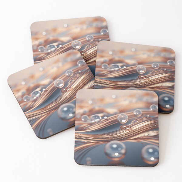 Item preview, Metallic Swirl with Copper Spheres designed and sold by anytka.
