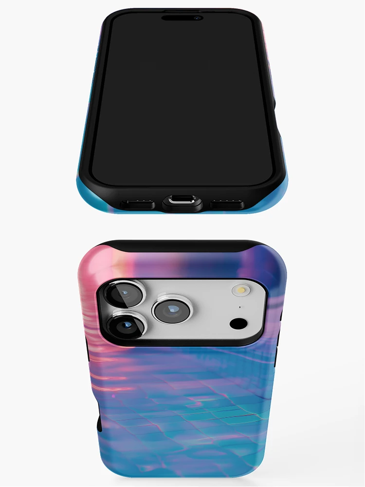 Thumbnail 3 of 4, iPhone Case, Neon Ripple Reverie designed and sold by Viktor Surzhko.