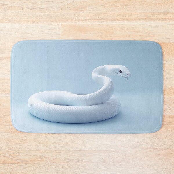 Item preview, White snake on blue designed and sold by anytka.