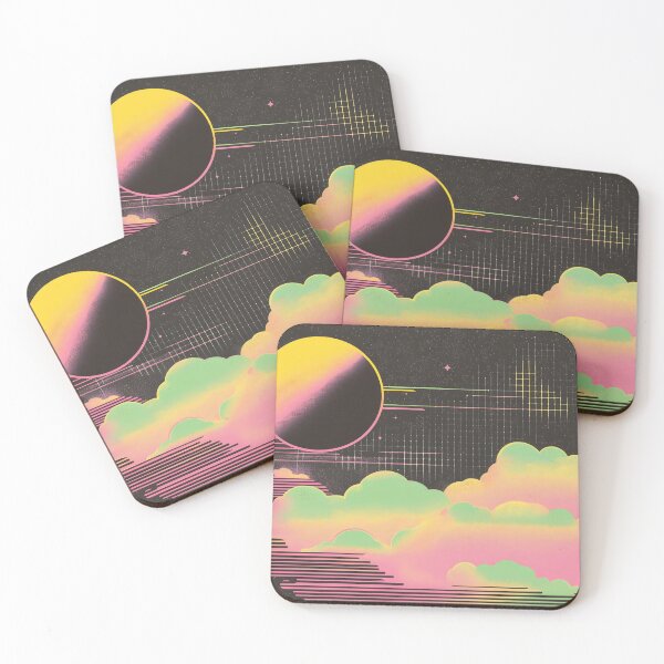 Item preview, Retro sunset with clouds & moon designed and sold by anytka.