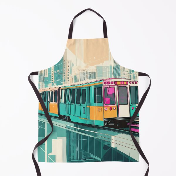 Item preview, Vibrant train zips through city designed and sold by anytka.