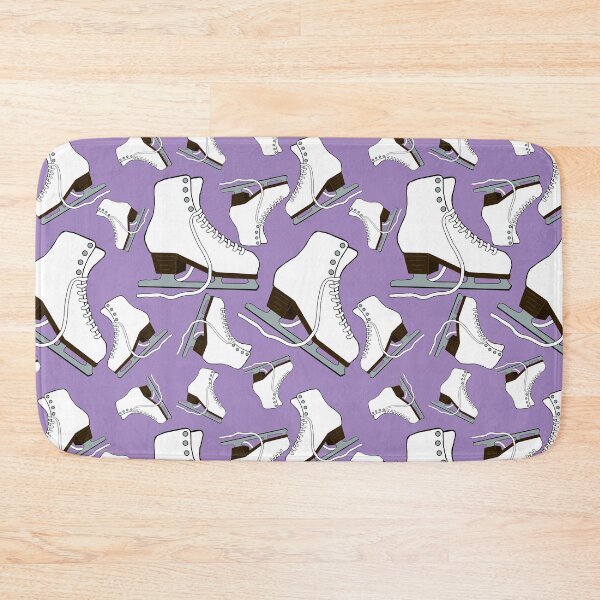 Item preview, White Figure Skates on Light Purple Background designed and sold by Purposely Designed.