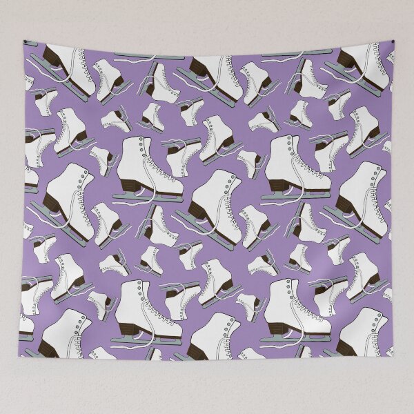Item preview, White Figure Skates on Light Purple Background designed and sold by PD-Skating.