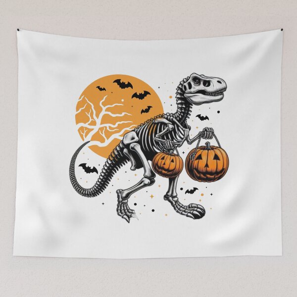 Item preview, Spooky Dino Trick-or-Treat - Halloween Skeleton Design designed and sold by Fernandink1.