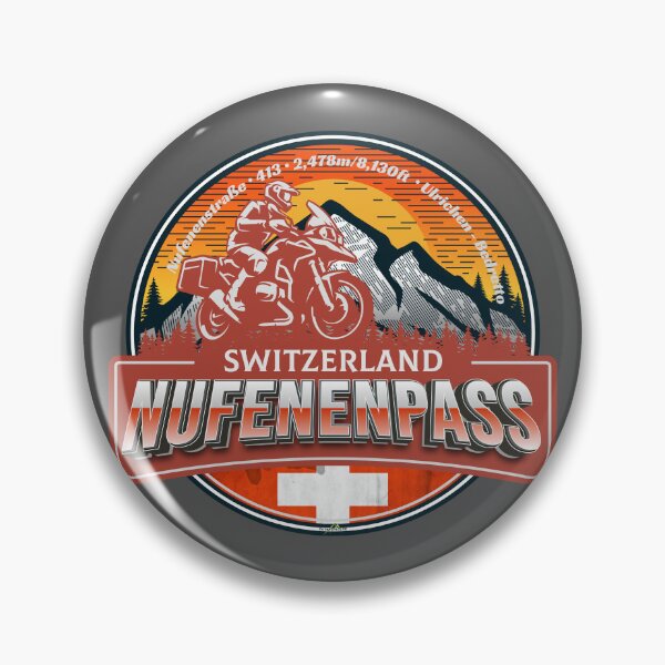 Artikelvorschau, Nufenenpass Schweiz Nufenenpass Motorrad Aufkleber T-Shirt 02 entworfen und verkauft von OuterShellUK.