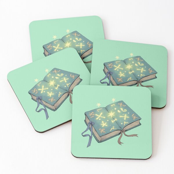 Item preview, Enchanted Spellbook A Line Claire Comic Illustration Glowing designed and sold by MadeByHaresShop.