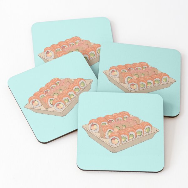 Item preview, Sushi Samurai Feast Blue Pastel Comic Delight designed and sold by MadeByHaresShop.
