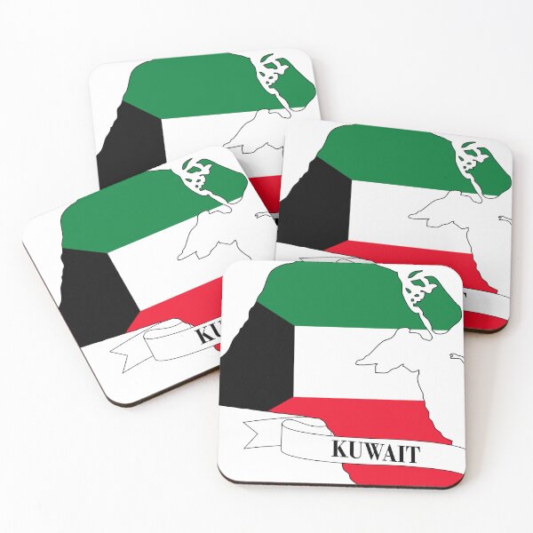 Item preview, kuwait flag map designed and sold by visual adventures.