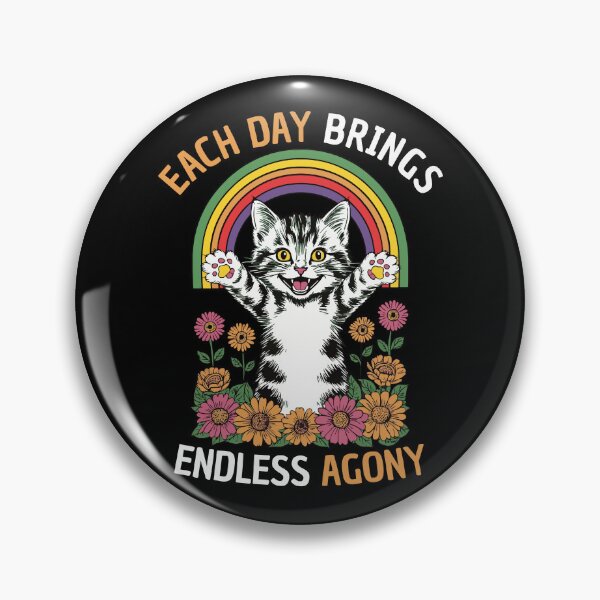 Item preview, Each Day Brings Endless Agony Funny Vintage Kitten designed and sold by thecatcouch.