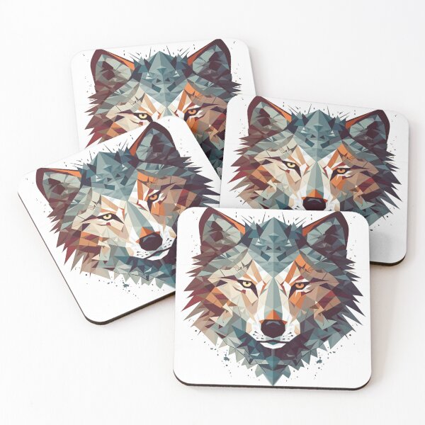 Item preview, Geometric and Realistic Wolf Head Split Design designed and sold by ArctiveStudio.