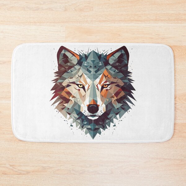Item preview, Geometric and Realistic Wolf Head Split Design designed and sold by ArctiveStudio.
